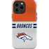 NFL Denver Broncos White Striped iPhone 15 Pro Max Impact Case